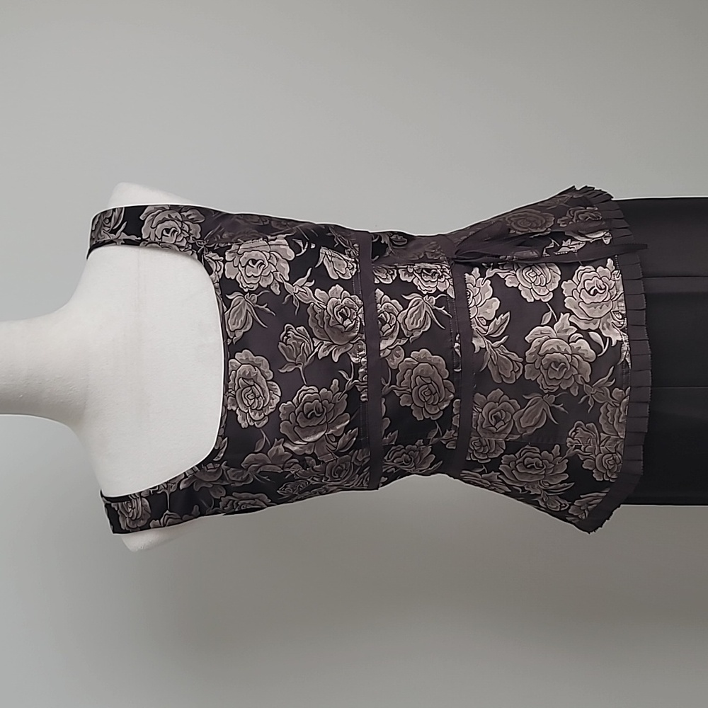 NWOT 100% Silk Vintage Formal Ann Taylor Top & Skirt, Brown, Size: 8 - Picture 2 of 16